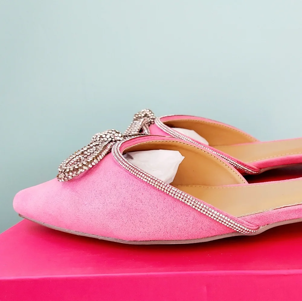 Shoe Dazzle Sakiko Barbie Pink Womens Size 10 Flats NWT Barbiecore Formal Formal